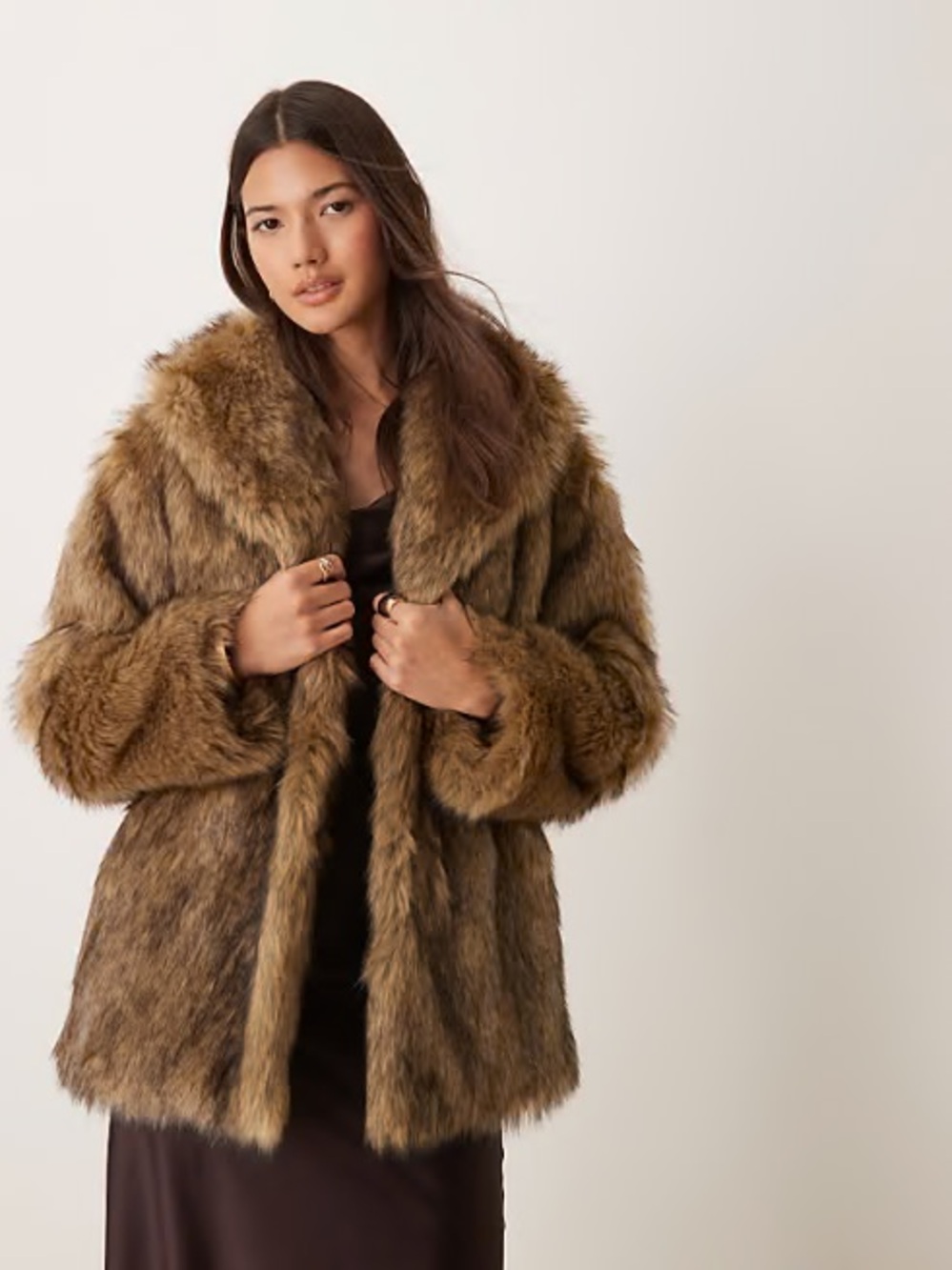 Abercrombie & Fitch Faux Fur Jacket